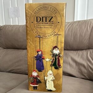 Vintage Ditz Design Red Hat Society Lady Marionette NEW IN BOX